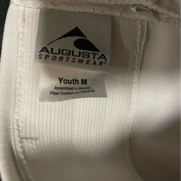 Youth Medium Augusta Sportswear Baseball Pants Loose Leg White‎ Black Striped - Picture 5 of 5